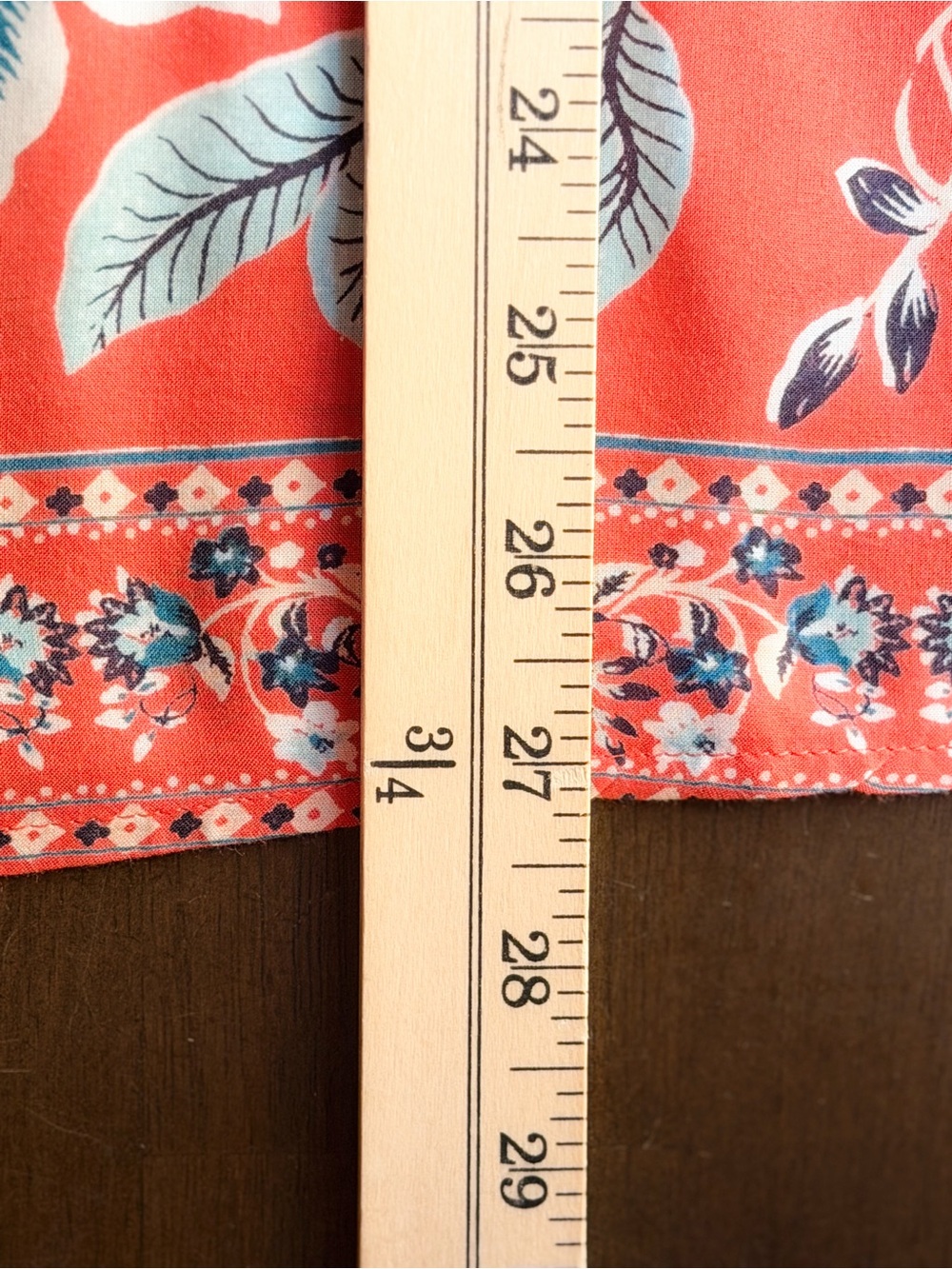 Chico’s Orange Floral Boho Beaded Blouse V-Neck Tassel Tie Front Long Sleeve XL - Picture 15 of 16